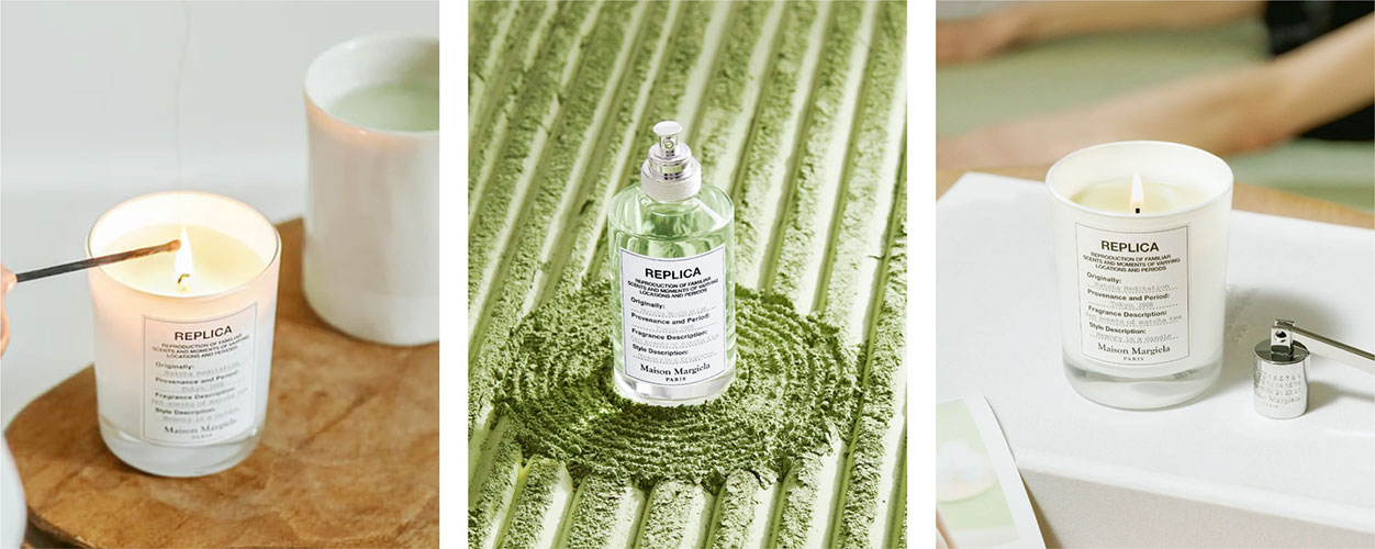 Vela Matcha Meditation, Maison Margiela, Replica, Chá Verde, Quietutde, Manhã Serena